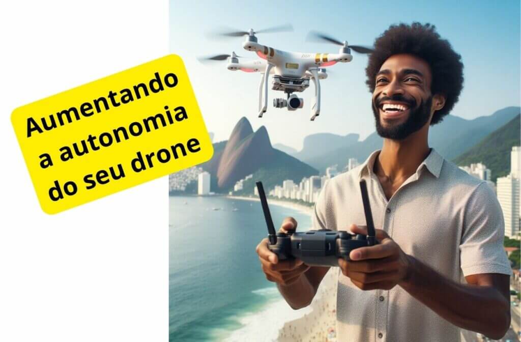 Aumentando a autonomia de seu drone, homem com drone no Rio de Janeiro