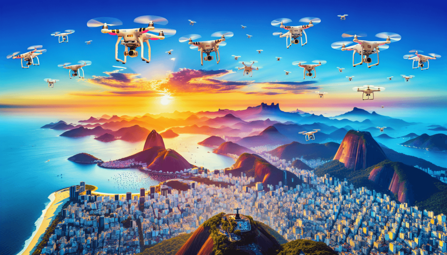 Melhores drones sobrevoando o Rio de Janeiro, qual o tamanho ideal de drone. Dicas para escolher um drone.