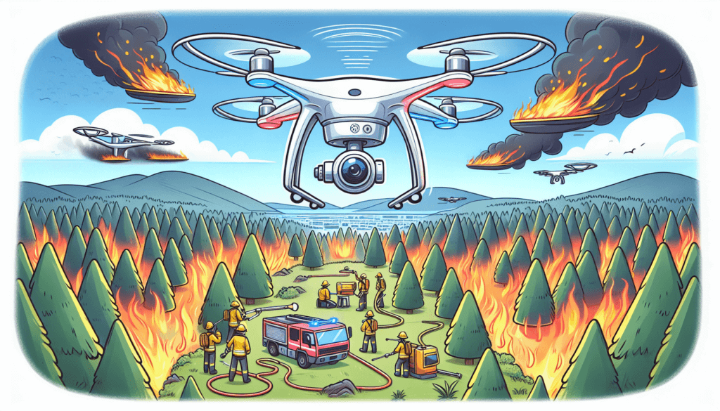 drones equipados com câmeras infravermelhas para detectar focos de incêndio