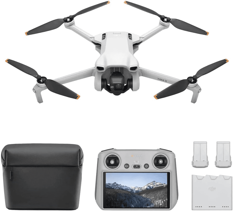 Itens e acessórios inclusos no DJI Mini 3 (DJI RC) + Fly More Combo – DJI025