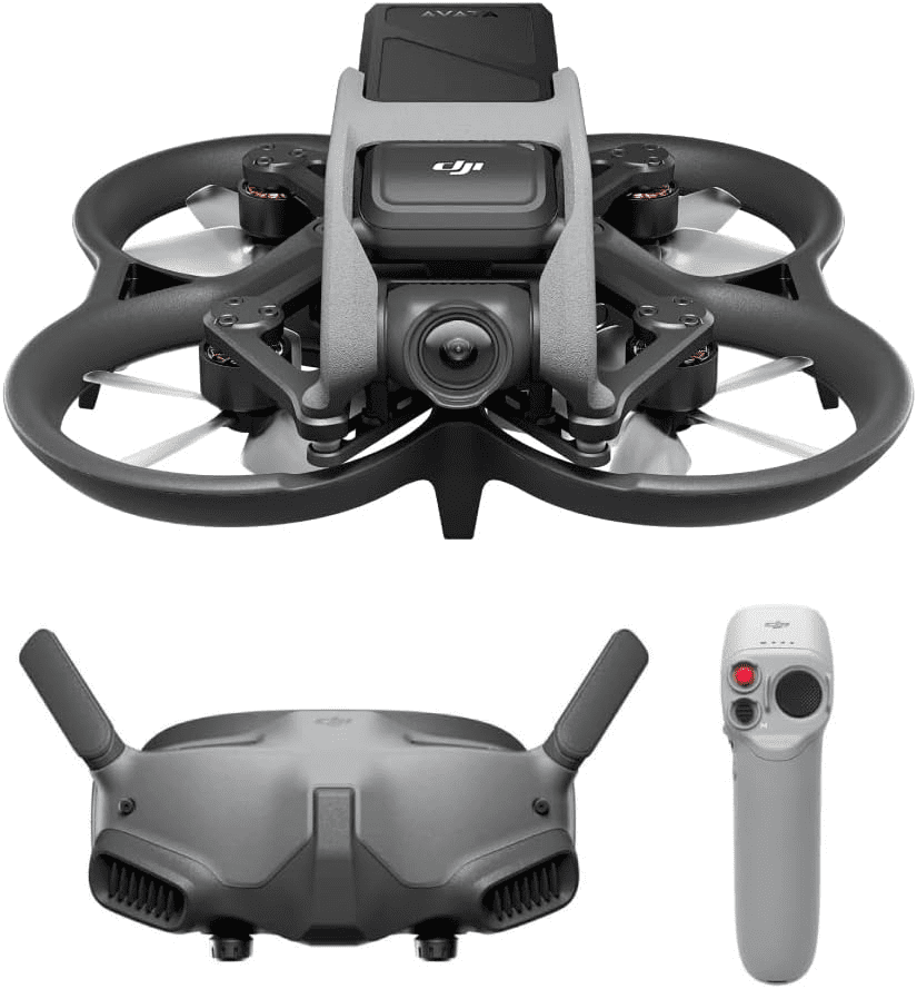 O DJI Avata Fly Pro-View Combo redefine a experiência de voo com um drone FPV (First Person View) compacto, seguro e imersivo. 