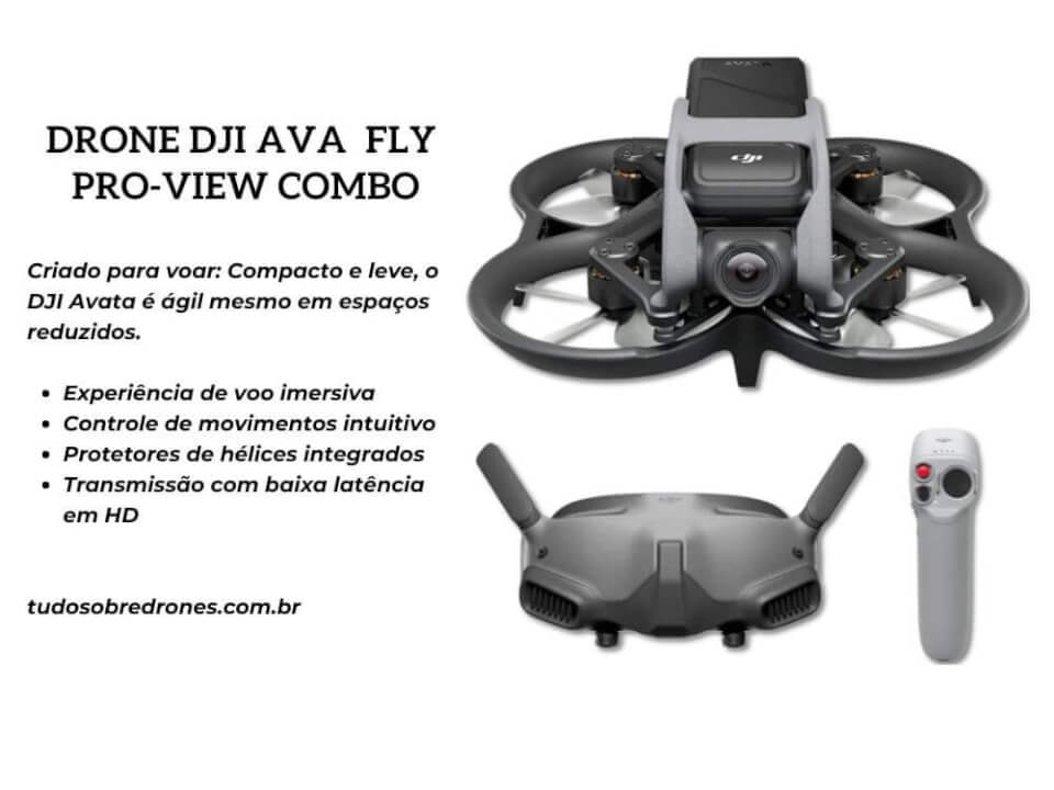 Drone DJI Avata Fly Pro-View Combo DJI019 - Melhores Drones