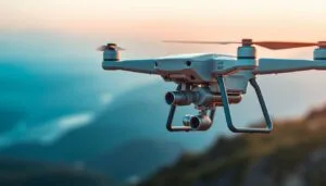 drones com imagens em modo portaid, na vertical